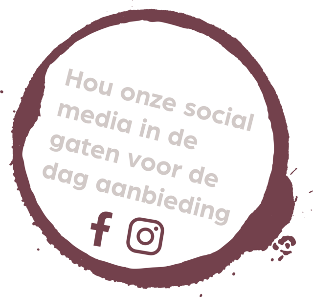 Hou onze social media in de gaten voor de dag aanbieding